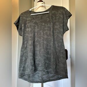 lululemon athletica Olive Camo Short Sleeve Tee